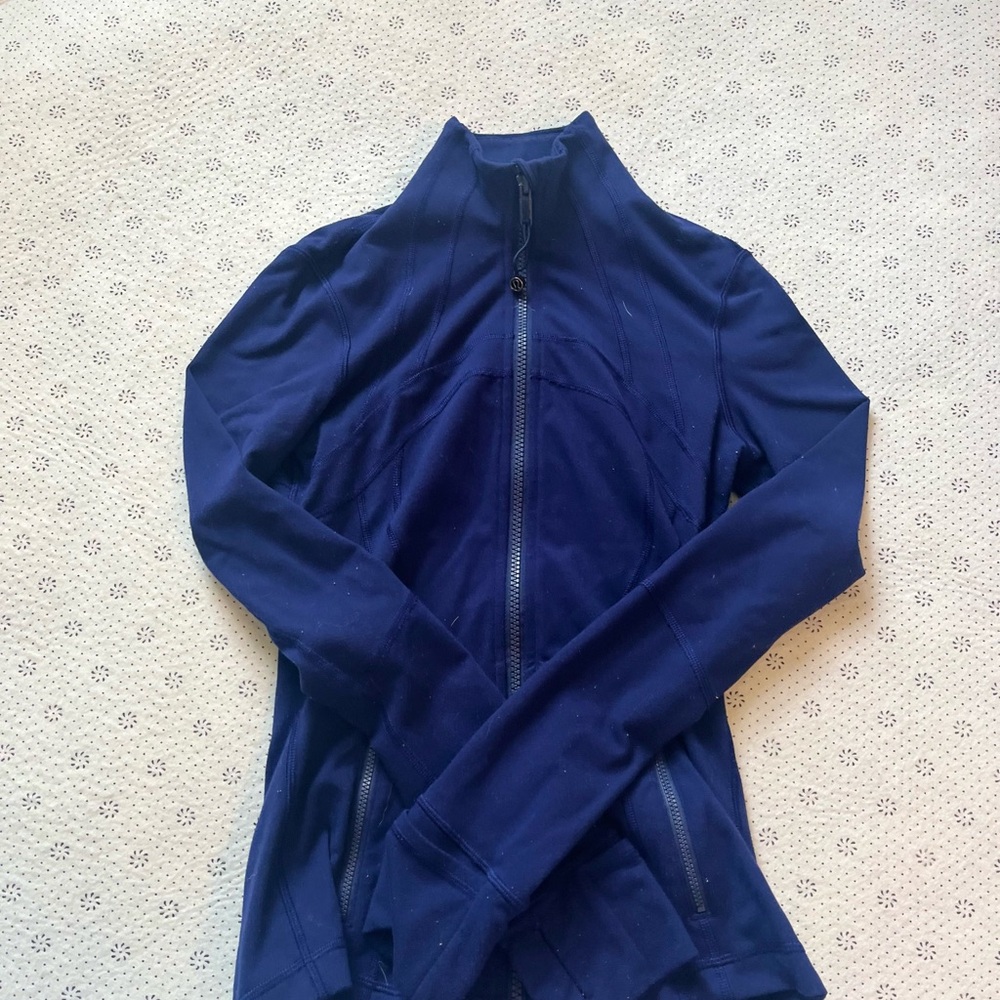 Lululemon Athletica Blue Utility Jacket with High Collar